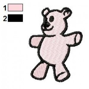 Teddy Bear Embroidery Design 04